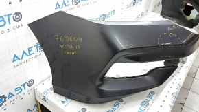 Bare front bumper Honda Accord 16-17 rest, hybrid, graphite, broken fasteners, dented, scratches, sand