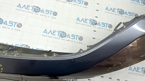 Bare front bumper Honda Accord 16-17 rest, hybrid, graphite, broken fasteners, dented, scratches, sand