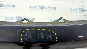 Bare front bumper Honda Accord 16-17 rest, hybrid, graphite, broken fasteners, dented, scratches, sand