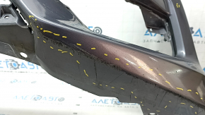 Bare front bumper Honda Accord 16-17 rest, hybrid, graphite, broken fasteners, dented, scratches, sand