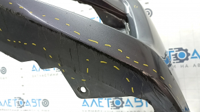 Bare front bumper Honda Accord 16-17 rest, hybrid, graphite, broken fasteners, dented, scratches, sand