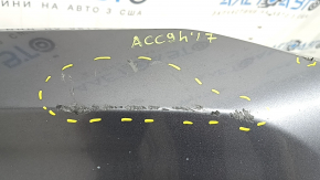 Bare front bumper Honda Accord 16-17 rest, hybrid, graphite, broken fasteners, dented, scratches, sand