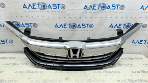 Radiator grille Honda Accord 16-17 hybrid, complete, with chrome, sand