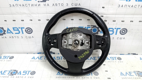Naked steering wheel Chrysler 200 15-17 leather black, worn, scratches, bumps