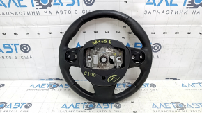 Naked steering wheel Chrysler 200 15-17 leather black, worn, scratches