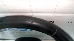 Naked steering wheel Chrysler 200 15-17 leather black, worn, needs cleaning, scratches, bumps