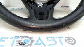 Naked steering wheel Chrysler 200 15-17 leather black, worn, needs cleaning, scratches, bumps