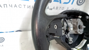 Naked steering wheel Chrysler 200 15-17 leather black, worn, needs cleaning, scratches, bumps