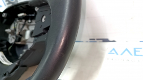 Naked steering wheel Chrysler 200 15-17 leather black, worn, needs cleaning, scratches, bumps