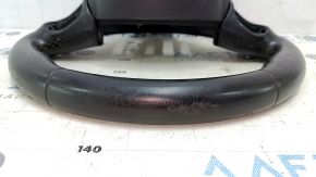 Naked steering wheel Chrysler 200 15-17 leather black, worn, needs cleaning, scratches, bumps