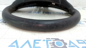 Bare steering wheel Dodge Grand Caravan 11-16 black, rubber, no buttons, with pads, worn, for dry cleaning