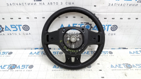Bare steering wheel Dodge Grand Caravan 11-16 black, rubber, no buttons, with pads, worn, for dry cleaning