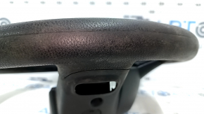 Bare steering wheel Dodge Grand Caravan 11-16 black, rubber, no buttons, with pads, worn, for dry cleaning