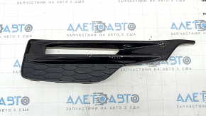 Front bumper side grille right Honda Accord 16-17 under PTF hybrid, with overlay black gloss, scratches