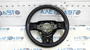 Bare steering wheel Dodge Grand Caravan 11-16 black, rubber, no buttons, with pads, worn, scratches, needs cleaning