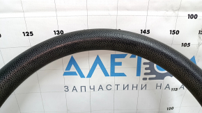Bare steering wheel Dodge Grand Caravan 11-16 black, rubber, no buttons, with pads, worn, scratches, needs cleaning