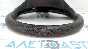 Bare steering wheel Dodge Grand Caravan 11-16 black, rubber, no buttons, with pads, worn, scratches, needs cleaning