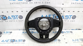 Bare steering wheel Dodge Grand Caravan 11-16 black, rubber, no buttons, with pads, worn, scratches, needs cleaning