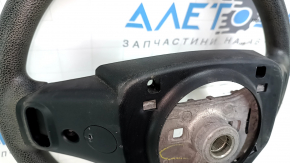 Bare steering wheel Dodge Grand Caravan 11-16 black, rubber, no buttons, with pads, worn, scratches, needs cleaning