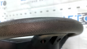 Bare steering wheel Dodge Grand Caravan 11-16 black, rubber, no buttons, with pads, worn, scratches, needs cleaning