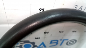 Bare steering wheel Buick Encore 13-16 black leather, no buttons, scratches. worn, bumps, dry cleaning