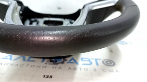 Bare steering wheel Buick Encore 13-16 black leather, no buttons, scratches. worn, bumps, dry cleaning