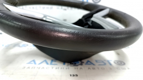 Bare steering wheel Buick Encore 13-16 black leather, no buttons, scratches. worn, bumps, dry cleaning