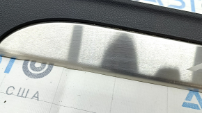 Door sill trim front left outer Honda Accord 13-17 black with chrome, scratches