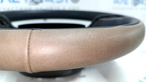Naked steering wheel Fiat 500L 14-17 leather beige, scratches, bumps