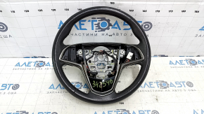 Bare steering wheel Cadillac ATS 13 - black leather, no buttons, tear, scratches, bumps