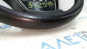 Bare steering wheel Cadillac ATS 13 - black leather, no buttons, tear, scratches, bumps