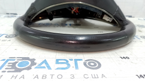 Bare steering wheel Cadillac ATS 13 - black leather, no buttons, tear, scratches, bumps