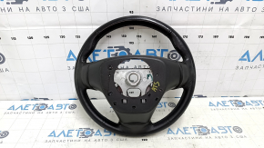 Bare steering wheel Cadillac ATS 13 - black leather, no buttons, tear, scratches, bumps