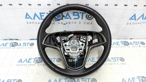 Bare steering wheel Cadillac ATS 13 - black leather, no buttons, scratches, dry cleanable