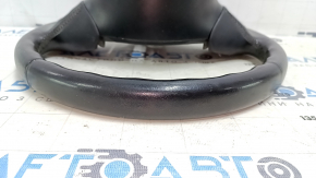 Naked steering wheel Fiat 500 12-16 leather, black, with rear pad, scratches, needs cleaning