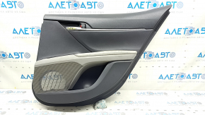 Door trim card rear right Toyota Camry v70 18-23 dark gray with gray insert plastic, armrest rubber