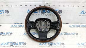 Naked steering wheel Fiat 500L 14-17 leather brown, worn, scratches, for dry cleaning