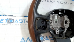 Naked steering wheel Fiat 500L 14-17 leather brown, worn, scratches, for dry cleaning