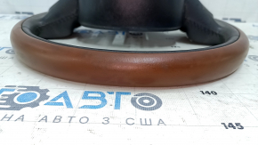 Naked steering wheel Fiat 500L 14-17 leather brown, worn, scratches, for dry cleaning