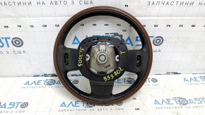 Naked steering wheel Fiat 500L 14-17 leather brown, worn, scratches, for dry cleaning