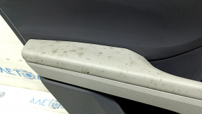Door trim card rear left Toyota Camry v70 18-23 dark gray with gray insert plastic, gray armrest, rubber, dry-cleanable, scuffs