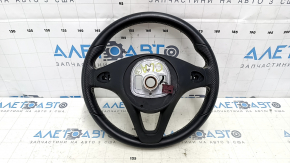 Naked steering wheel Mercedes CLA 14-19 leather black, white stitching, scratches, dents