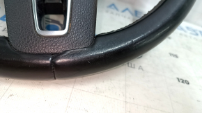 Naked steering wheel VW Tiguan 11-18 rest leather black, no buttons, scratches, bumps, dents