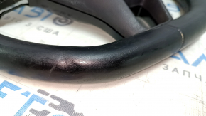 Naked steering wheel VW Golf 15-19 leather black, no buttons, worn, bumps, scratches