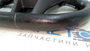 Naked steering wheel VW Golf 15-19 leather black, no buttons, worn, bumps, scratches