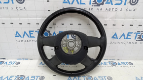 Bare steering wheel Audi Q5 8R 09-13 leather, gray, no buttons, 4 spokes, scratches, cracks, bumps