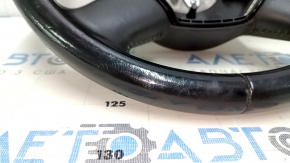 Bare steering wheel Audi Q5 8R 09-13 leather, gray, without buttons, 4 spokes, scratches, cracks, bumps, abrasions
