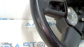 Bare steering wheel Audi Q5 8R 09-13 leather, gray, without buttons, 4 spokes, scratches, cracks, bumps, abrasions