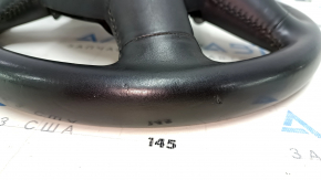 Bare steering wheel Audi Q5 8R 09-13 leather, gray, without buttons, 4 spokes, scratches, cracks, bumps, abrasions