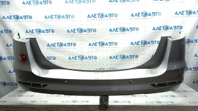 Rear bumper bare Ford Fusion mk5 19-20 for 4 parking sensors without Park Assist, silver, scratches
